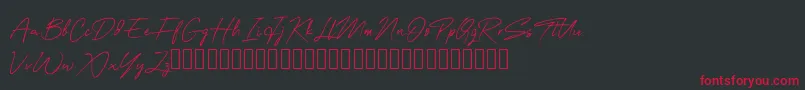 OneSignature Font – Red Fonts on Black Background