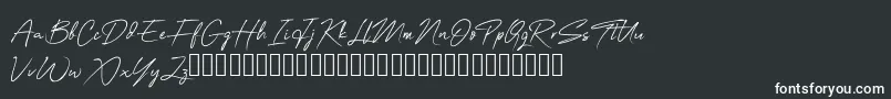 OneSignature Font – White Fonts on Black Background