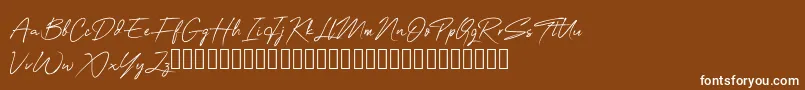 OneSignature Font – White Fonts on Brown Background