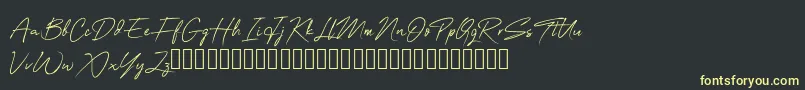 fuente OneSignature – Fuentes Amarillas Sobre Fondo Negro