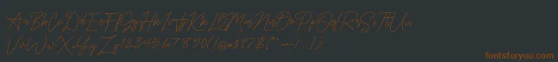 OnesilverSignature Font – Brown Fonts on Black Background