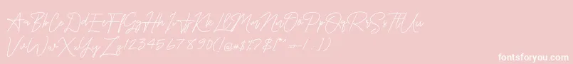 OnesilverSignature Font – White Fonts on Pink Background