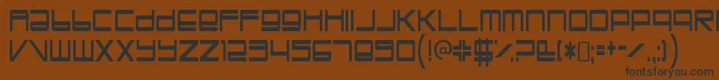 Więcej informacji o czcionce TrapperjohnRegular Czcionka TrapperjohnRegular – czarne czcionki na brązowym tle