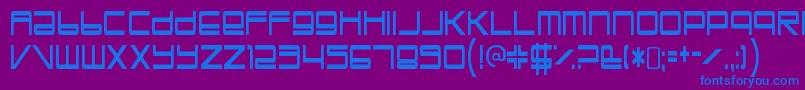 TrapperjohnRegular Font – Blue Fonts on Purple Background