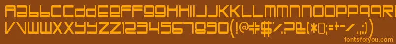 TrapperjohnRegular Font – Orange Fonts on Brown Background