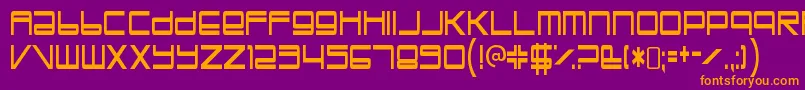 TrapperjohnRegular Font – Orange Fonts on Purple Background