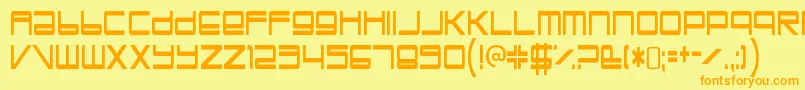 TrapperjohnRegular Font – Orange Fonts on Yellow Background