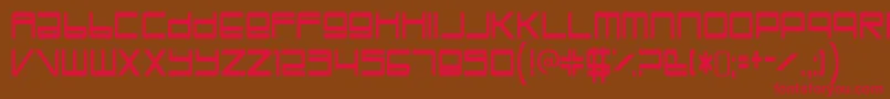 TrapperjohnRegular Font – Red Fonts on Brown Background