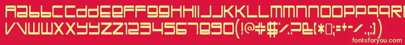 TrapperjohnRegular Font – Yellow Fonts on Red Background