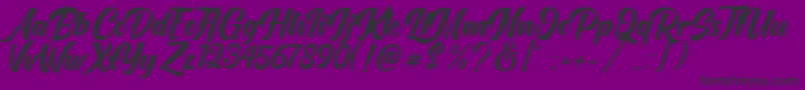 OneTime Font – Black Fonts on Purple Background