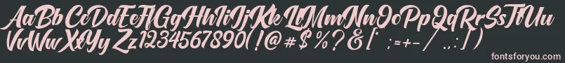 OneTime Font – Pink Fonts on Black Background
