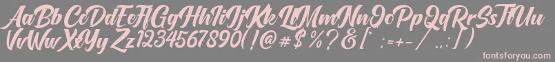 OneTime Font – Pink Fonts on Gray Background