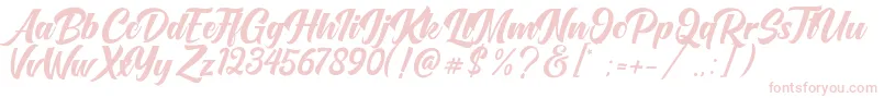 OneTime Font – Pink Fonts on White Background