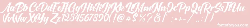 OneTime Font – White Fonts on Pink Background