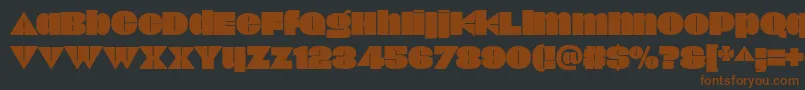 Onick Font – Brown Fonts on Black Background