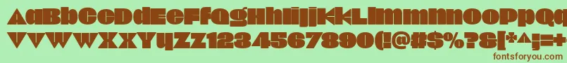 Onick Font – Brown Fonts on Green Background