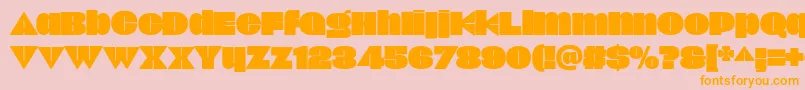 Onick Font – Orange Fonts on Pink Background