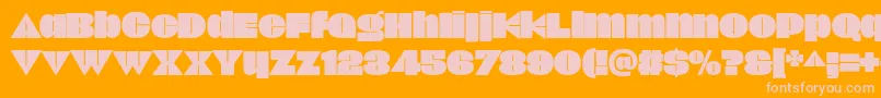 Onick Font – Pink Fonts on Orange Background