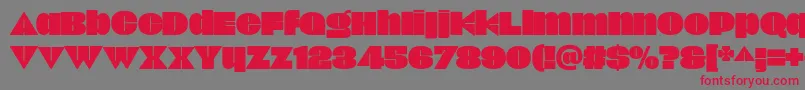 Onick Font – Red Fonts on Gray Background