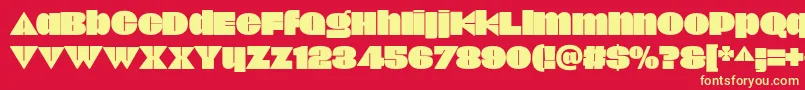 Onick Font – Yellow Fonts on Red Background