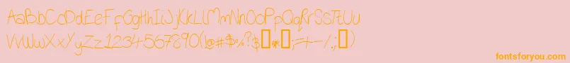 ONIOB    Font – Orange Fonts on Pink Background