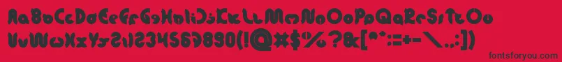 onion rings Bold Font – Black Fonts on Red Background