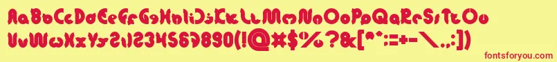 onion rings Bold Font – Red Fonts on Yellow Background