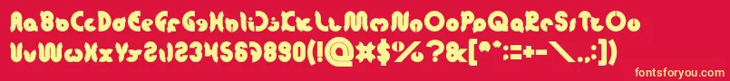 onion rings Bold Font – Yellow Fonts on Red Background