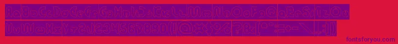 onion rings Hollow Inverse Font – Purple Fonts on Red Background