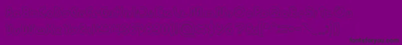 onion rings Hollow Font – Black Fonts on Purple Background