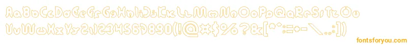 onion rings Hollow-Schriftart – Orangefarbene Schriften