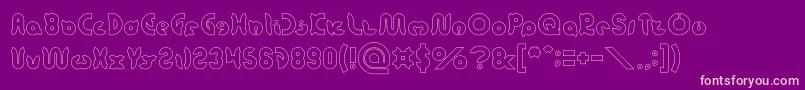 onion rings Hollow Font – Pink Fonts on Purple Background