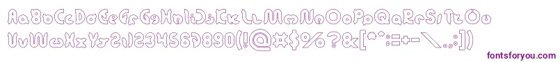 onion rings Hollow Font – Purple Fonts on White Background