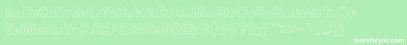 onion rings Hollow Font – White Fonts on Green Background