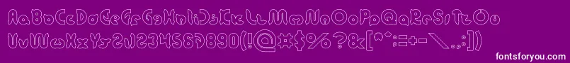 onion rings Hollow Font – White Fonts on Purple Background