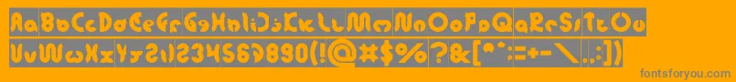 onion rings Inverse-Schriftart – Graue Schriften auf orangefarbenem Hintergrund