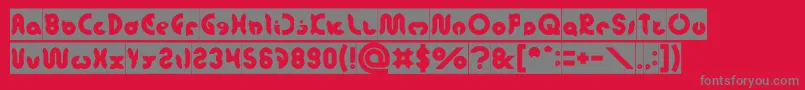 onion rings Inverse Font – Gray Fonts on Red Background