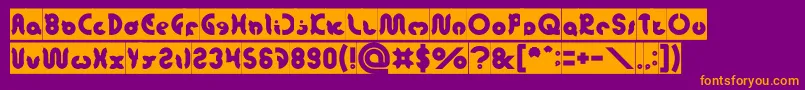 onion rings Inverse Font – Orange Fonts on Purple Background