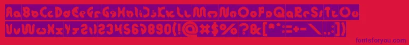 onion rings Inverse Font – Purple Fonts on Red Background