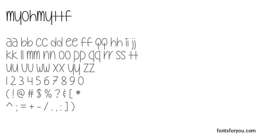 Schriftart MyOhMyTtf – Alphabet, Zahlen, spezielle Symbole