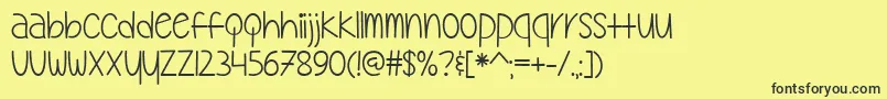 MyOhMyTtf Font – Black Fonts on Yellow Background