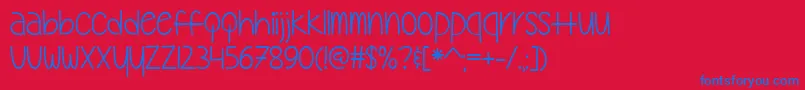 MyOhMyTtf Font – Blue Fonts on Red Background