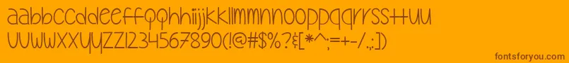 MyOhMyTtf Font – Brown Fonts on Orange Background