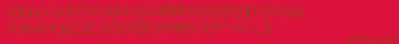 Police MyOhMyTtf – polices brunes sur fond rouge