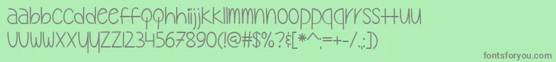 MyOhMyTtf Font – Gray Fonts on Green Background