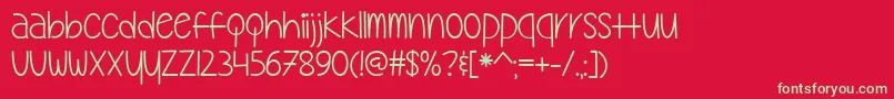 MyOhMyTtf Font – Green Fonts on Red Background