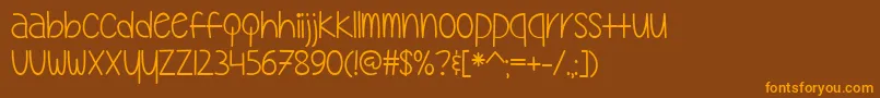 More about MyOhMyTtf Font MyOhMyTtf Font – Orange Fonts on Brown Background