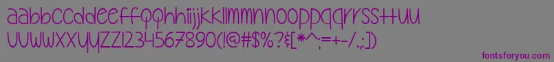 MyOhMyTtf Font – Purple Fonts on Gray Background