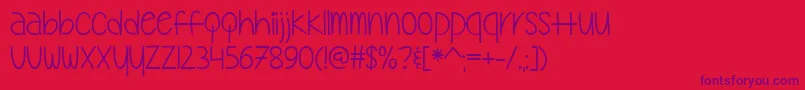 MyOhMyTtf Font – Purple Fonts on Red Background