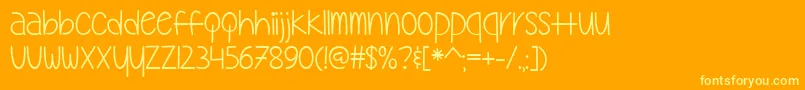 MyOhMyTtf Font – Yellow Fonts on Orange Background
